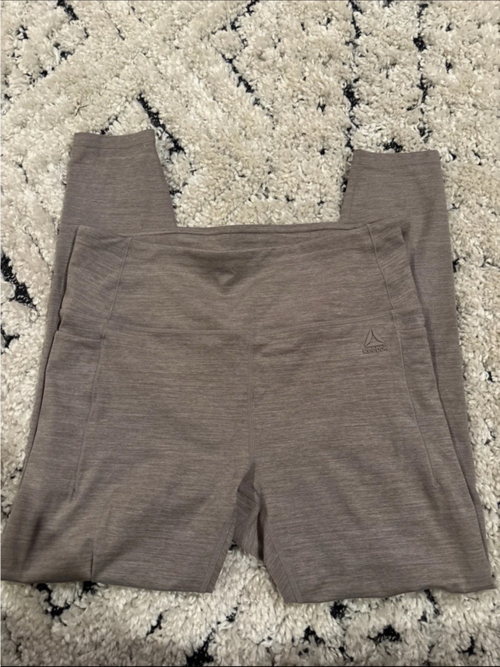 Reebok High-Rise Heathered Taupe Leggings